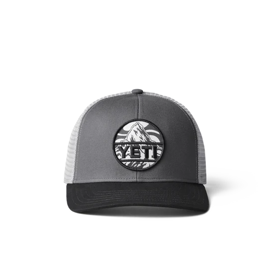 Mountain Badge Trucker Hat - Black