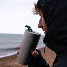 Load image into Gallery viewer, INSULATED TRAVEL CUP WITH ANTI-SPILL LID - RED PADDLE
