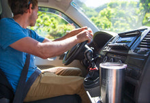 Load image into Gallery viewer, INSULATED TRAVEL CUP WITH ANTI-SPILL LID - RED PADDLE
